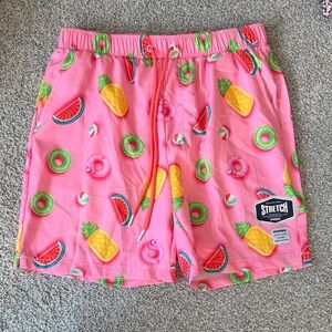 Mosmann Australia Pink Flamingo Pineapple Watermelon Swim Trunks NEW